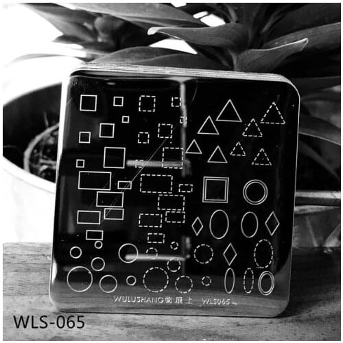 1pc Stamping Plates Stainless Square Rounded Rectangle Geometric Irregular Pattern Nail Art Image Templates 6*6CM