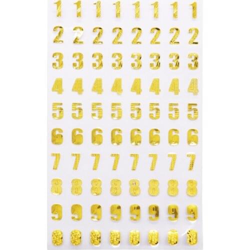 DIY Gold Silver Numbers Letters Decal Sticker Scrapbooking Self-adhesive Stickers for Journaling Project/Card Making/Planner