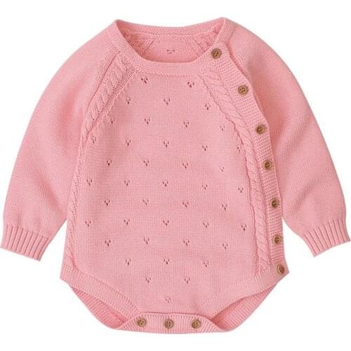 Infant Baby Sweaters 2021 Autumn Knitted Full Sleeve Boy Girl Pullover Romper 0-24 Months Birthday New Year Toddler Costumes