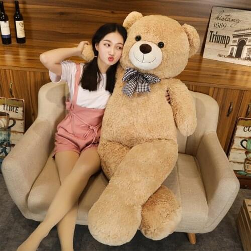1pc 95-145CM Giant Unstuffed Empty Teddy Bear Skin Coat Soft Big Skin Shell Semi-finished Plush Toy Soft Kid Doll Girls Gifts