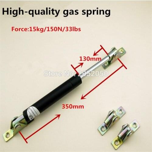 130mm Stroke 15KG Force Auto Gas Spring Strut Damper Gas Strut Shock Spring Lift Rod 350mm Prop