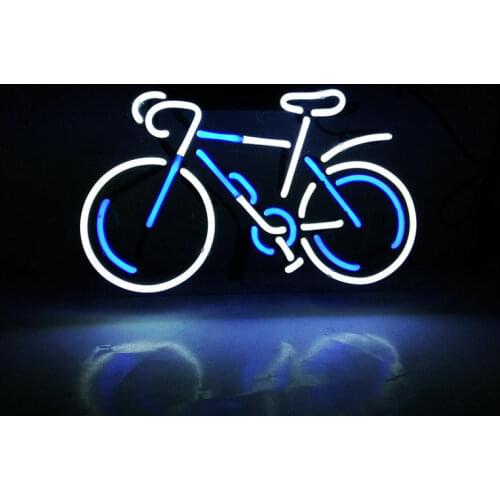 14"x7" Bike Bicycle Shop Open Acrylic Custom Neon Light Lamp Sign Beer Bar Handmade Real Glass Home Wall Room Decor Club Bedroom