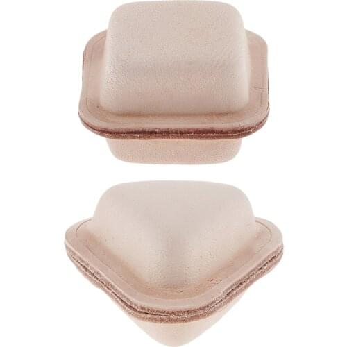 2pcs Vegetable Tanned Leather Shell For Hanging Pendant Making