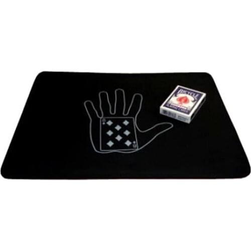 3 Sizes Professional Black Poker Card Deck Mat Pad Close Up Magic Tricks Magician Props Toy Coin Illusion Magic