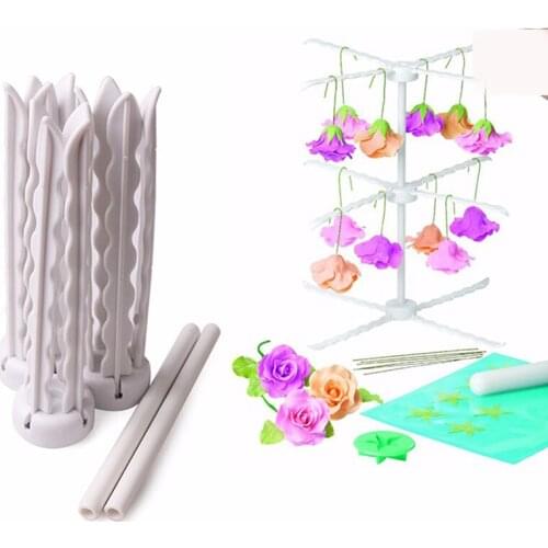 3-layer Flower Drying Rack Stand Cake Decorating Sugarcraft Fondant Detachable Paste Flower Rack Practical Baking Tools Gadget