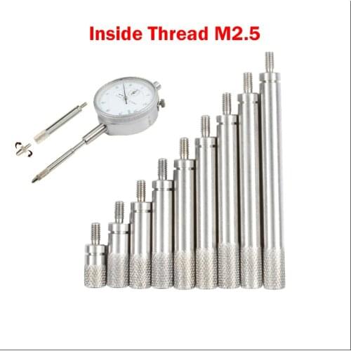 30mm 35mm 40mm 45mm 50mm Length M2.5 Inside Thread Gauge Micrometer Dial Indicator Probe Longer Connection Rod Extension Bar