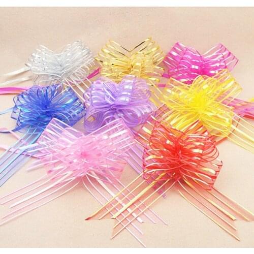 6@# 1Pcs Snow Colour Gauze Flower Pulling Party Diy Decorations Baby Shower Cutout Festive Party Supplies Diy Decorations Event