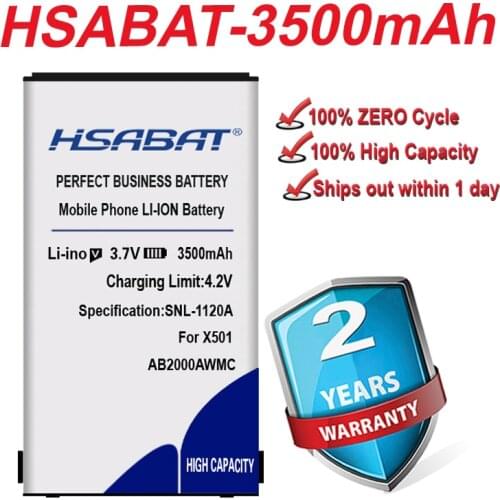 100% New Top Brand HSABAT 3400mAh Battery for PHILIPS X3560 X2300 X333 AB2000AWMC Xenium X501 X513 X523 X130 X623