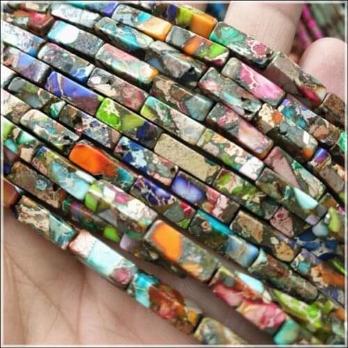 30pieces nature gem stone loose beads imperial jasperr long disc shape 4x13mm top fashion diy beads accessories