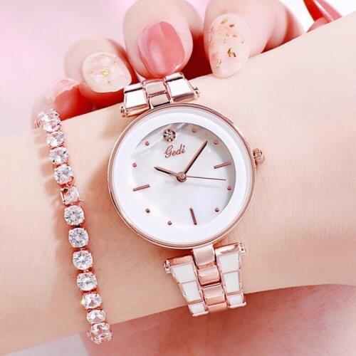 Luxury Elegant Multi-color Stainless Steel Belt Womens Watch Quartz Waterproof Girl Wristwatches Relogio Gift Female Watches