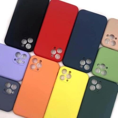 For iPhone 11 12 Pro Case Luxury Original Silicone Full Protection Soft Cover For iPhone X XR 11 XS Max 7 8 6 6s Phone Case