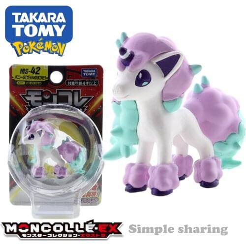 Takara Tomy Tomica Pokemon Pocket Monsters Moncolle MS-42 Ponyta 3-5cm Mini Resin Anime Figure Toys For Children Collectibles