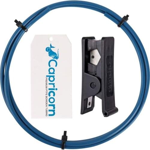 Capricorn Bowden PTFE Tubing XS Series 1M+1Pcs Quick Fitting + 1Pcs Straight Pneumatic Fitting Push to Connect for 3D Printe