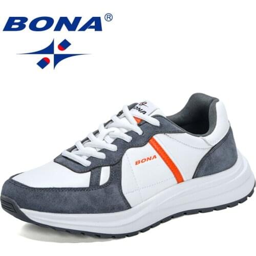 BONA 2021 New Designers Fashion Outdoor Sneakers Men Suede Casual Shoes Man Leisure Walking Footwear Mansculino Zapatos Hombre
