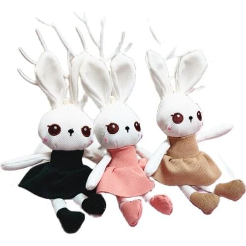 New 20pcs/lot 20cm Cute Big Eyes Cute Rabbit Stuffed Doll Plush Toy Small Pendant Girl Doll Gifts