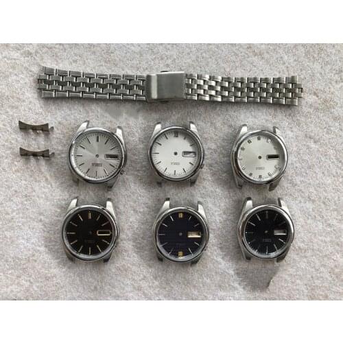 35mm Watch Accessories Case Set Suitable for -Seiko Watch 7009 7s26A Movement Stainless Steel Watch Parts Dial Shell Hands Band