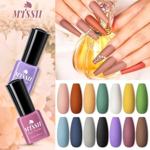 Natural Dry Matte Nail Polish Long Lasting Semi Permanent UV Color Gel Polish Hybrid Varnish UV Gel Nails Nail Art Decoration