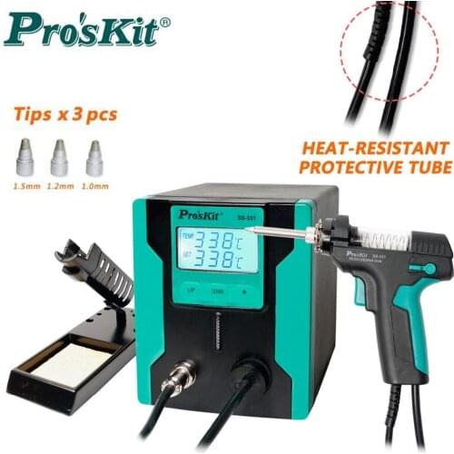 2019 New Release Proskit SS-331H ESD LCD Digital Electric Desoldering Pump BGA Desoldering Suction Vacuum Solder Sucker Gun 90W