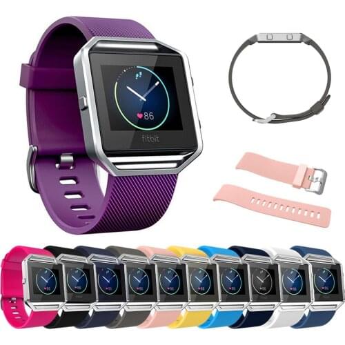 New Large Size Various Colors Sport Wristband for Fitbit Blaze Band Soft Silicone Watch Band 23mm Width for Fitbit Blaze Watch