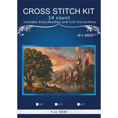 Oneroom Lovely autumn Hills Embroidery Crafts Needlework 14CT Unprinted Arts Cross Stitch Kits DMC DIY Quality