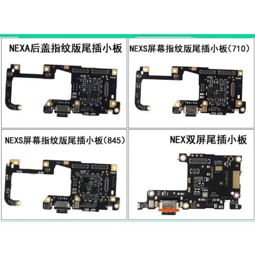 VIVO NEX NEXS Fingerprint USB Charging Dock PCB Board MIC Flex Cable Connector Smartphone Replacement Tested IC SIM Card