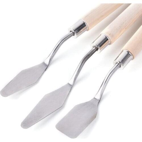 3Pcs/Set Painting Palette Knife Spatula Mixing Paint Stainless Steel Art knife tools