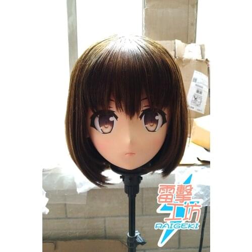 RAIGEKI MAKS 92) Resin 2/3 Head Crossdresser BJD DOLL Kigurumi Anime Katou Megumi Cosplay Mask