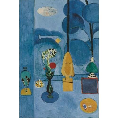 Blue art picture Abstract oilpainting picture print on canvas good wall decor art for children room decor