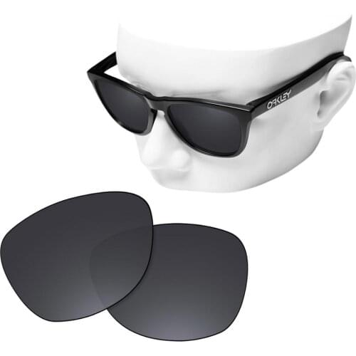 OOWLIT Polarized Replacement Lenses of Black Dark Grey for-Oakley Frogskins Sunglasses