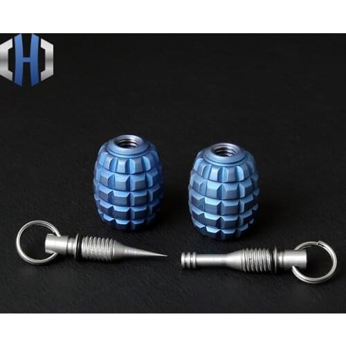 Titanium Mines Knife Beads V Pendants Ear Spoon Fruit Sign Outdoor Travel Portable Toothpick Hang Buckle