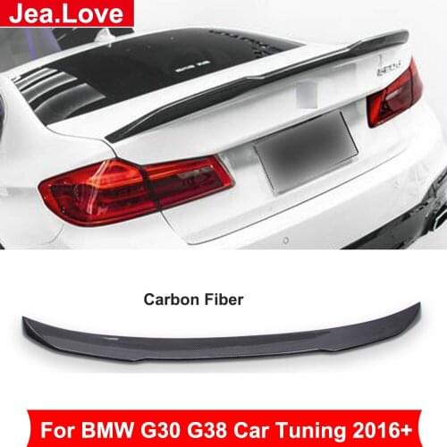 CS Style Real Carbon Fiber Material Back Rear Spoiler Trunk Wing Car Styling For BMW 5 Series G30 G38 Car Tuning 2016 Up