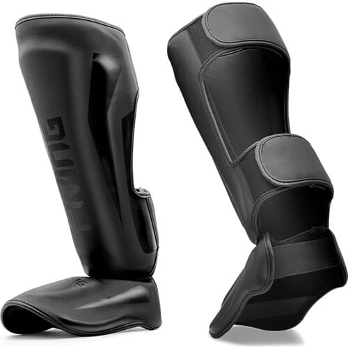 FIVING Youth/Adult Muay Thai Kick Boxing MMA Grappling Instep Shin Guard Pads Karate Foot Shank Leg Protectors Ankle Support