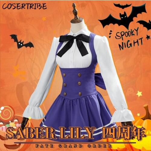 Anime Fate Grand Order Altria Pendragon Fourth Anniversary Uniform Lolita Dress Cosplay Costume For Women Free Shipping New 2019