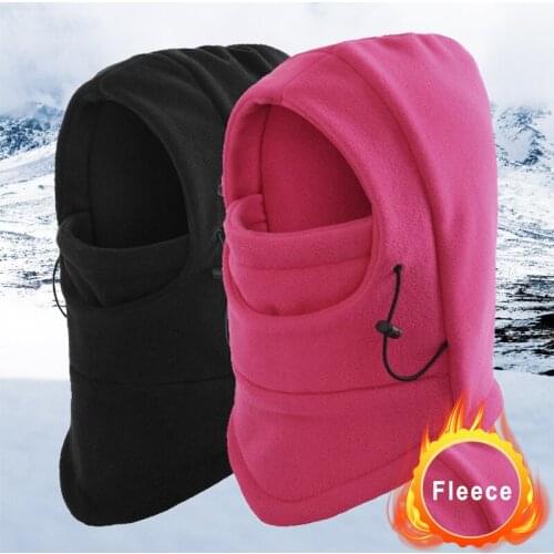 Winter Warm Caps Men Polar Fleece Thermal Balaclava Hat Women Outdoor Windproof Cycling Mask Cap Hood Neck Warmer Hiking Scarves