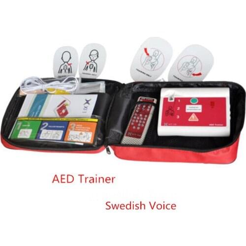 1set Swedish Voice Teaching Training XTF-120C AED Trainer First Aid Common Skill Inspection Dual Language With English