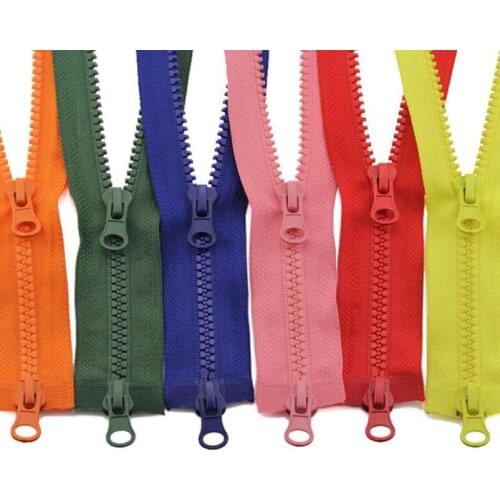 1 Pc Resin Zipper No. 5 Down Jacket Double Zipper Clothes Long Zipper Accessories Sleeping Bag Two-Way Double Open Zipper Head