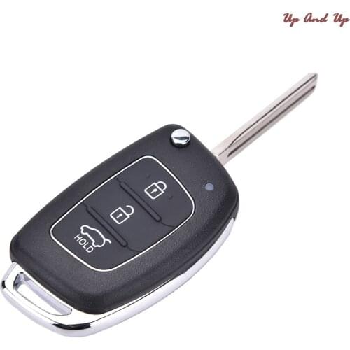 2017 Flip Key Shell fit for HYUNDAI ix45 Santa Fe Remote Key Case Fob 3 Button