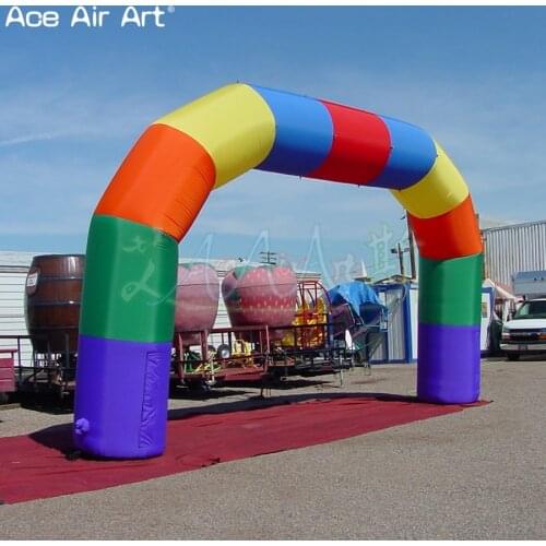 6m W Rainbow Advertising inflatable archway,decoration gate,pop up start finish line arch for event display