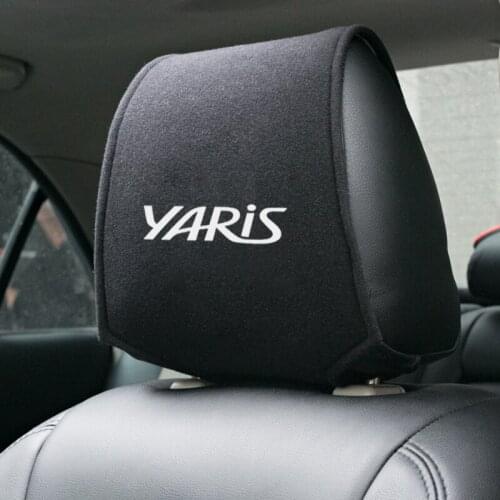 Car-Styling car headrest cover fit for Toyota yaris 2013 -2016 Yaris L 2017 -2019 Car Seat Cover Accessories