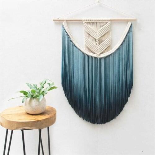 Bohemian Cotton Thread Tapestry Wall Decoration Sofa Bedside Background Ornaments Home Hotel Decor(no wood sticks)