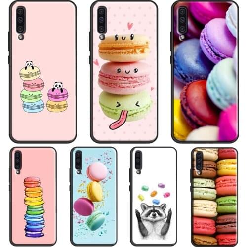 PINK Dessert Ice Cream Macarons Cake Case For Samsung A51 A71 A41 A31 A11 A21S A20e A40 A50 A70 A02S A12 A32 A42 A52 A72 Coque
