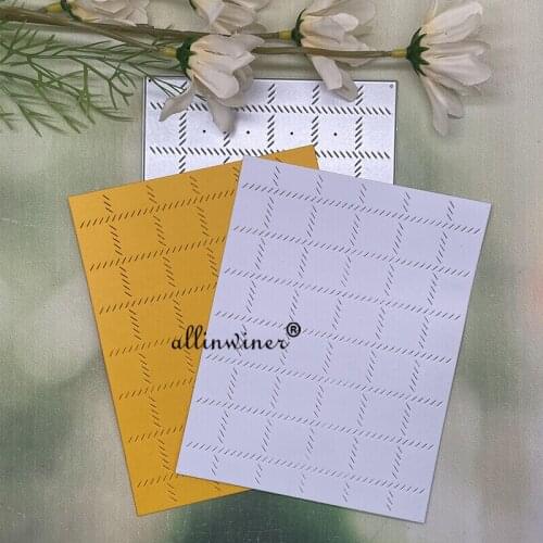 Diagonal Stitched Plaid Metal Cutting Dies Stencils For DIY Scrapbooking Decorative Embossing Handcraft Die Cutting Template