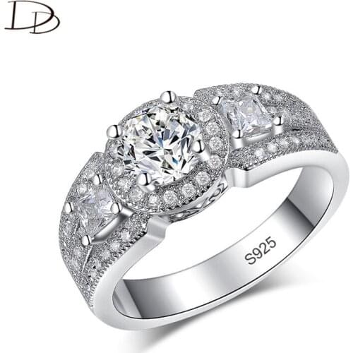 DODO Vintage Rings For Women AAA Cubic Zirconia Fine silvery Jewelry Wedding Accessories Bijoux Femme Gifts Dd174