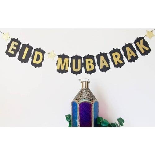Eid Mubarak Glitter Banner / Photo Prop garland Eid ul Adha Eid ul Adha Buntings