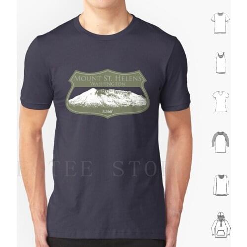 Mount St. Helens T Shirt Cotton Men DIY Print Pnw Pacific Northwest Washington Oregon National Park Monument Usa America