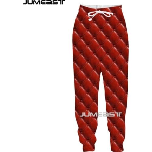 Jumeast Brand Men/Women 3D Printed Harajuku Red Pattern Casual Long Pants Sport Pullover Length Sweatpants Trousers