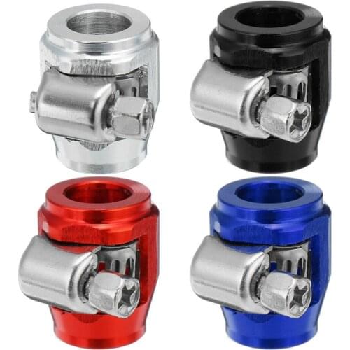 AN4 6 8 10 12 Oil Fuel Hose Clamp End Finisher HEX Finishers Aluminum Hose Connectors Hose Clamps Cooling System
