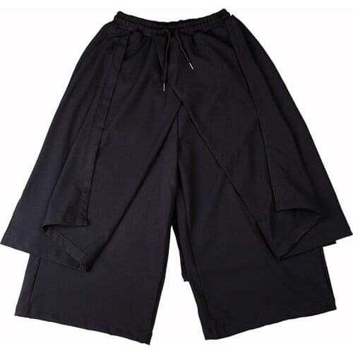 Techwear Reflective Cargo Removable Men Joggers Pants Hip Hop Short Trousers Fashion Summer Pocket Casual Functional Streetwear