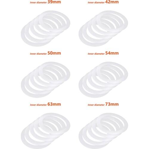 5Pcs White Silicone Gaskets Set Espresso Pots Sealing Rings Washers Flexible O-Ring Sealer for 1/2/3/6/9/12-Cup Moka Express Pot