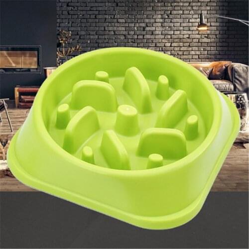Plastic Pet Feeder Anti Choke Dog Bowl Puppy Cat Slow Down Eatting Feeder Healthy Diet Dishes Prevent Obesity Dogs Supplies